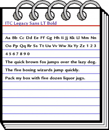 ITCLegacySans LT Book Bold animated font preview