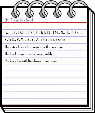 Mona Lisa Solid Regular animated font preview