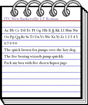 NewBaskerville LT Regular animated font preview