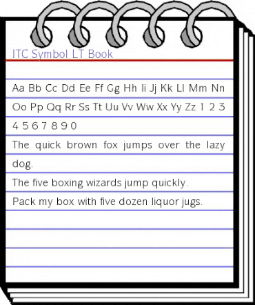 Symbol LT Book Regular animated font preview