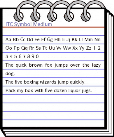 ITCSymbol Medium Regular animated font preview ITCSymbol Medium Regular animated font preview