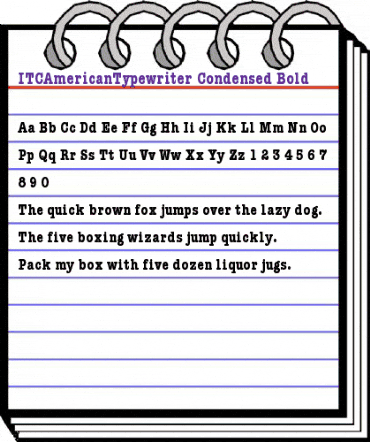 ITCAmericanTypewriter-Condensed Bold animated font preview