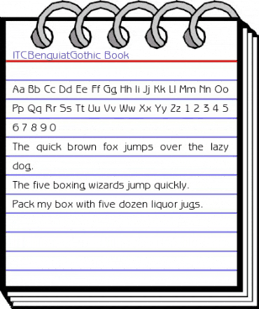ITCBenguiatGothic-Book Book animated font preview
