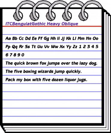 ITCBenguiatGothic-Heavy HeavyItalic animated font preview