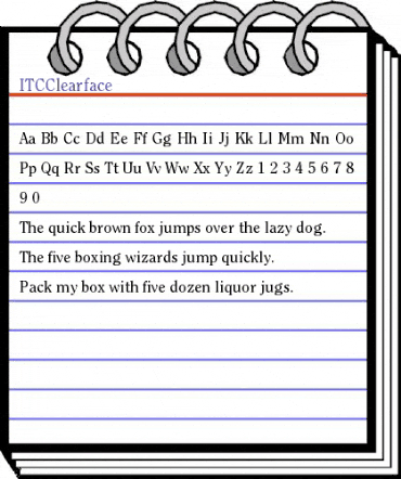 ITCClearface Roman animated font preview ITCClearface Roman animated font preview