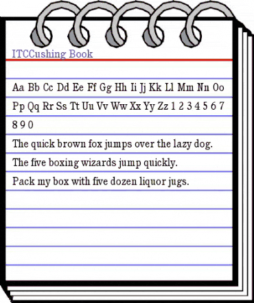 ITCCushing-Book Book animated font preview ITCCushing-Book Book animated font preview