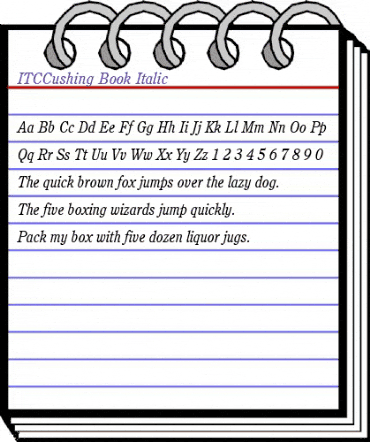ITCCushing-Book BookItalic animated font preview ITCCushing-Book BookItalic animated font preview
