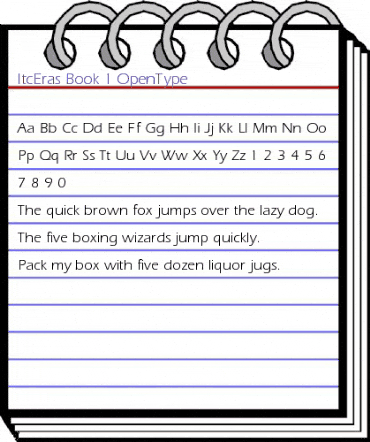 ITC Eras Book animated font preview ITC Eras Book animated font preview