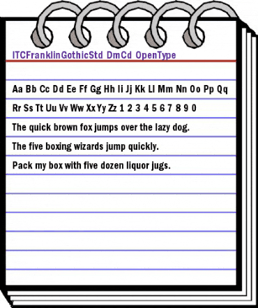 ITC Franklin Gothic Std Demi Condensed animated font preview ITC Franklin Gothic Std Demi Condensed animated font preview