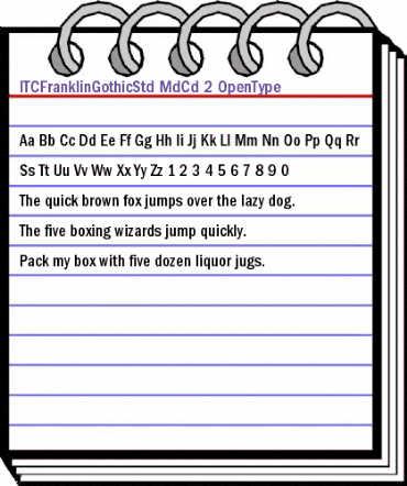 ITC Franklin Gothic Std Medium Condensed animated font preview ITC Franklin Gothic Std Medium Condensed animated font preview