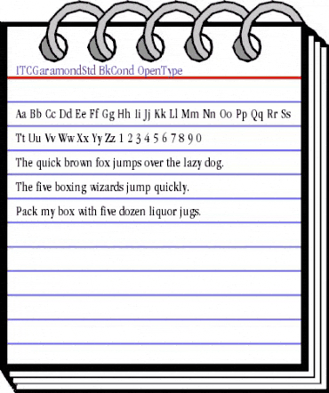 ITC Garamond Std Book Condensed animated font preview ITC Garamond Std Book Condensed animated font preview