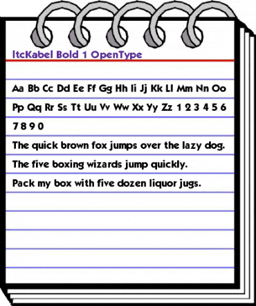 ITCKabel Regular animated font preview
