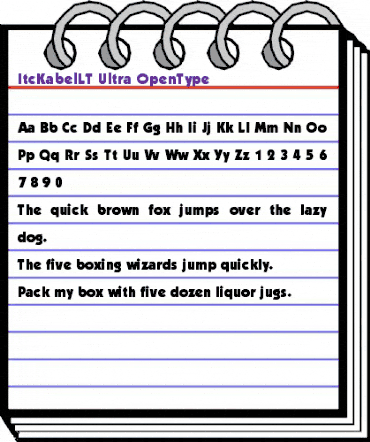 ITC Kabel LT Ultra animated font preview ITC Kabel LT Ultra animated font preview