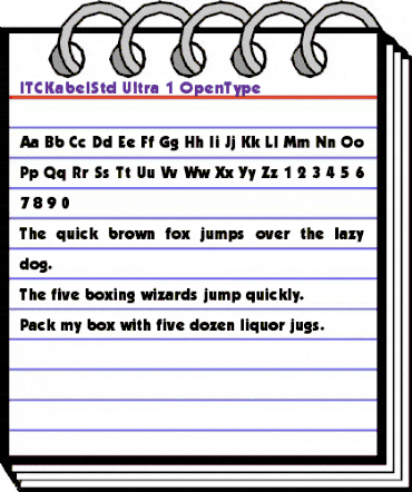 ITC Kabel Std Ultra animated font preview ITC Kabel Std Ultra animated font preview