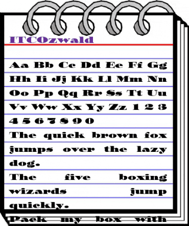 ITCOzwald Roman animated font preview