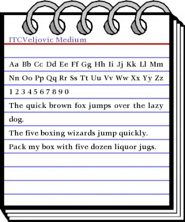 ITCVeljovic-Medium Medium animated font preview ITCVeljovic-Medium Medium animated font preview