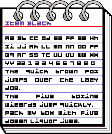 Item Black animated font preview