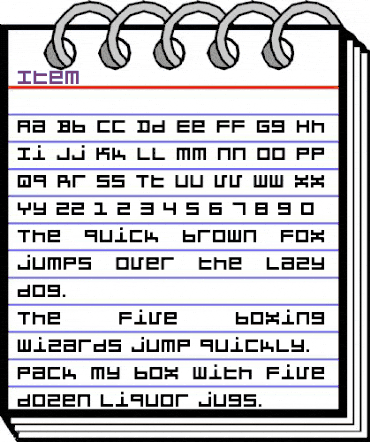 Item Regular animated font preview