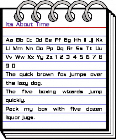 It's About Time Regular animated font preview
