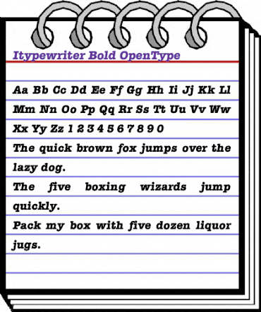 Itypewriter Bold animated font preview
