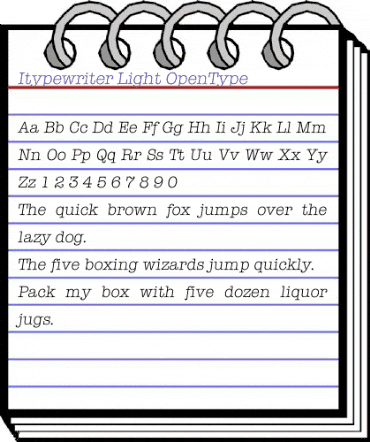 Itypewriter Light animated font preview