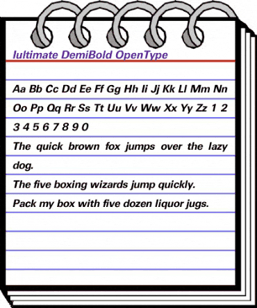 Iultimate DemiBold animated font preview