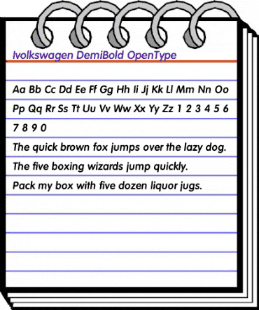 Ivolkswagen DemiBold animated font preview