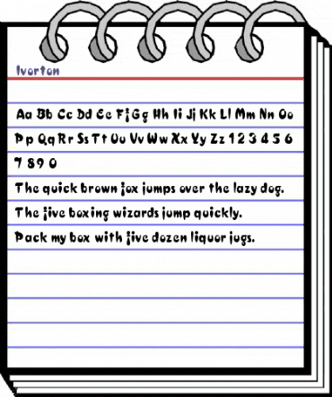 Ivorton Regular animated font preview