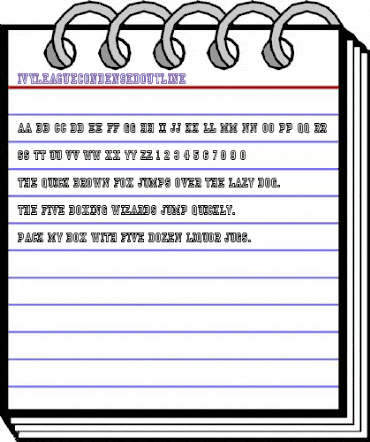 IvyLeagueCondensedOutline Regular animated font preview