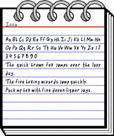 Izza Regular animated font preview