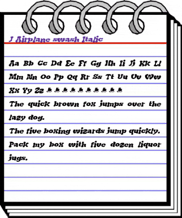 J. Airplane swash Italic Regular animated font preview J. Airplane swash Italic Regular animated font preview
