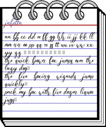 Jabetta Regular animated font preview