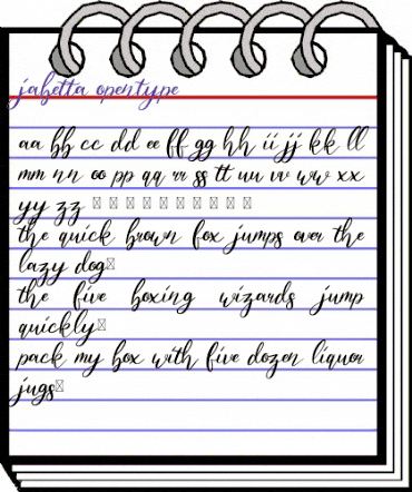 Jabetta Regular animated font preview Jabetta Regular animated font preview