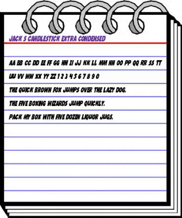 Jack's Candlestick Extra-condensed Extra-condensed animated font preview Jack's Candlestick Extra-condensed Extra-condensed animated font preview