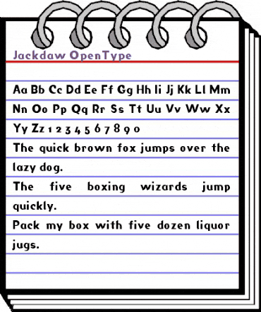 Jackdaw Regular animated font preview