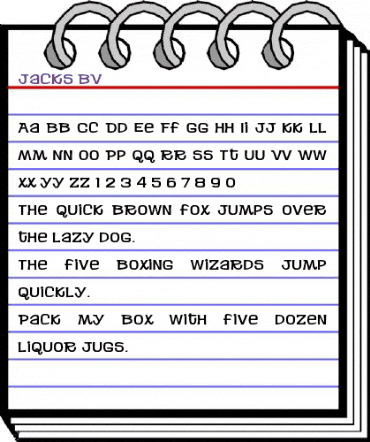 Jacks BV Regular animated font preview Jacks BV Regular animated font preview
