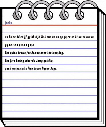 Jacks Regular animated font preview