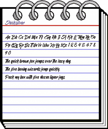 Jacksilver Regular animated font preview