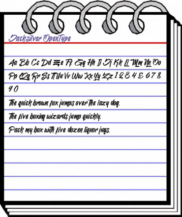 Jacksilver Regular animated font preview Jacksilver Regular animated font preview