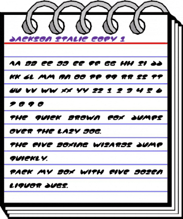 Jackson Italic Italic animated font preview Jackson Italic Italic animated font preview