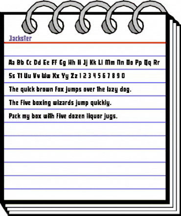 Jackster Regular animated font preview