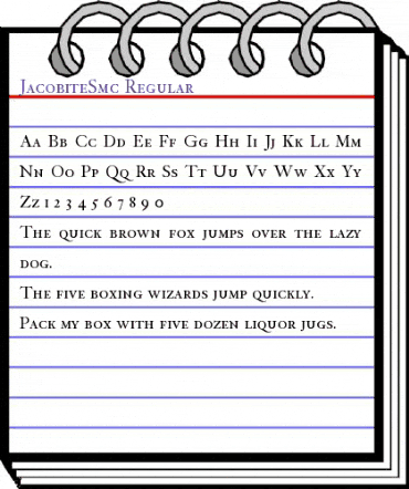 JacobiteSmc Regular animated font preview