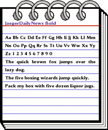 JaegerDailyNews Bold animated font preview JaegerDailyNews Bold animated font preview