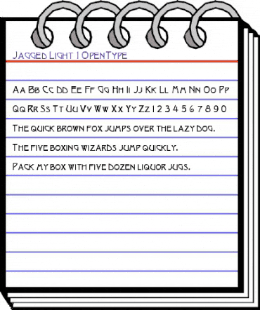 Jagged Regular animated font preview Jagged Regular animated font preview