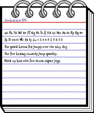 Jambalaya ITC Bold animated font preview