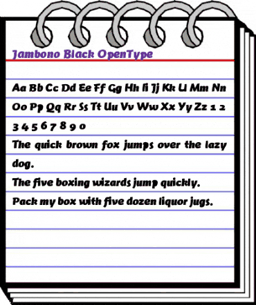 Jambono-Black Regular animated font preview