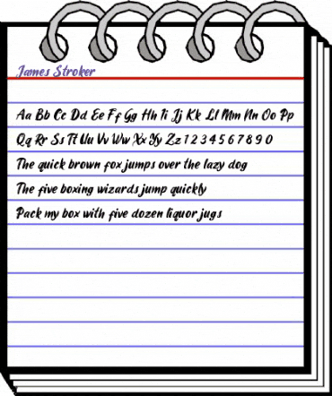 James Stroker James Stroker animated font preview James Stroker James Stroker animated font preview