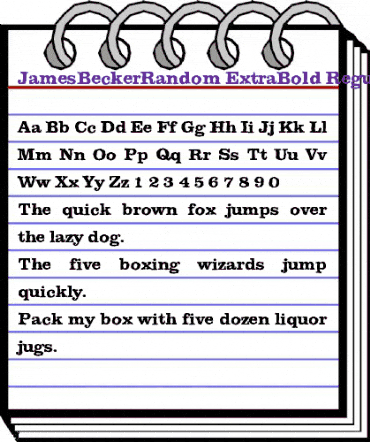 JamesBeckerRandom-ExtraBold Regular animated font preview