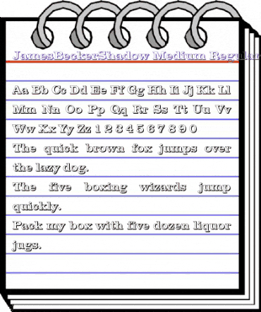 JamesBeckerShadow-Medium Regular animated font preview