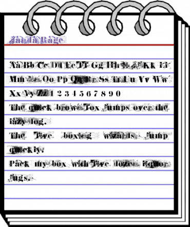 Janda Rage Regular animated font preview